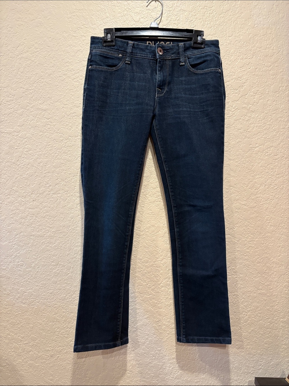 DL1961 Grace Cropped Dark Blue Straight-Leg Women’s Jeans